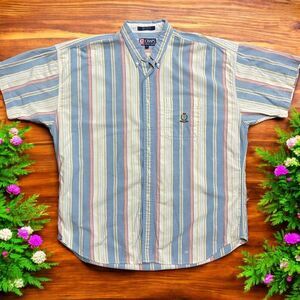 Chaps Ralph Lauren Vintage 90s Multicolor Button Front Shirt Men's Size XL